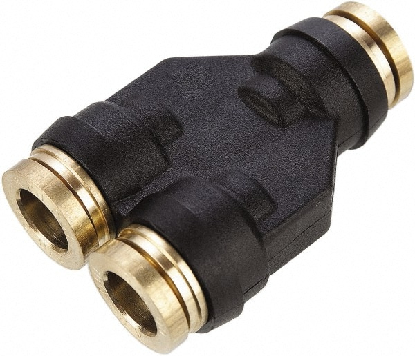 Parker 362PTC-4 Push-To-Connect Tube to Tube Tube Fitting: Union Y, 1/4" OD Image