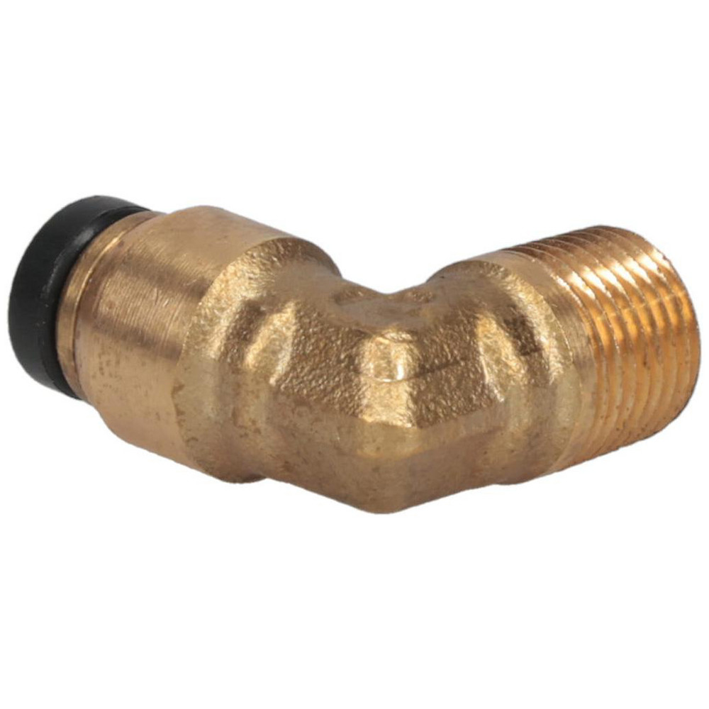 Parker - Push-to-Connect x Male NPTF 90 deg Rigid Elbow: 1/8 NPTF, 3/16 ...