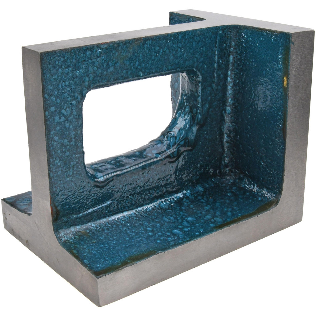 Interstate | Value Collection 1 Hole, 5" High x 3-3/4" Wide x 4" Deep, Right Angle Iron - Semi-Steel, Precision Ground, Parallel & Square to within