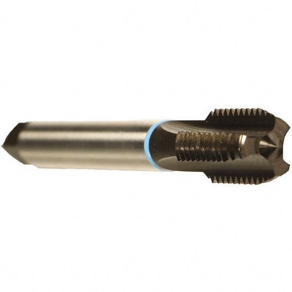 Straight Flute Tap: M12x1.75 Metric Coarse, 3 Flutes, Modified Bottoming, 6HX Class of Fit, Cobalt, Nitride Coated