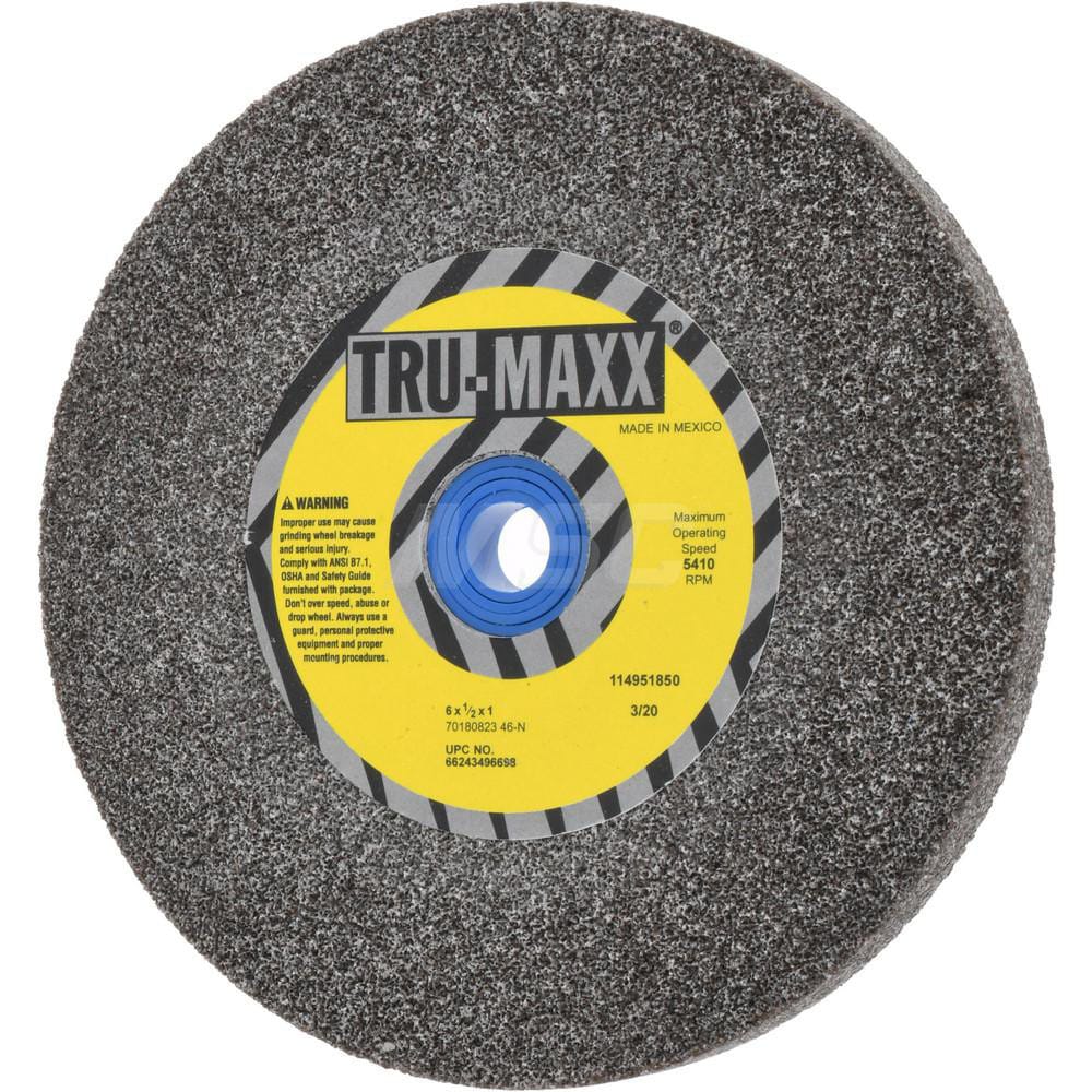 Tru-Maxx 66243496698 Bench & Pedestal Grinding Wheel: 6" Dia, 1/2" Thick, 1" Hole Dia, Aluminum Oxide Image