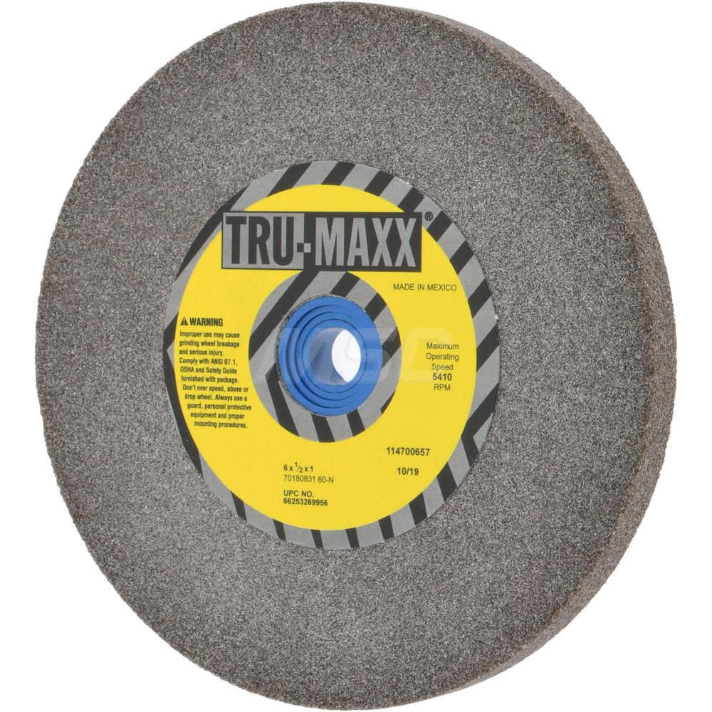 Tru-Maxx 66253269956 Bench & Pedestal Grinding Wheel: 6" Dia, 1/2" Thick, 1" Hole Dia, Aluminum Oxide Image