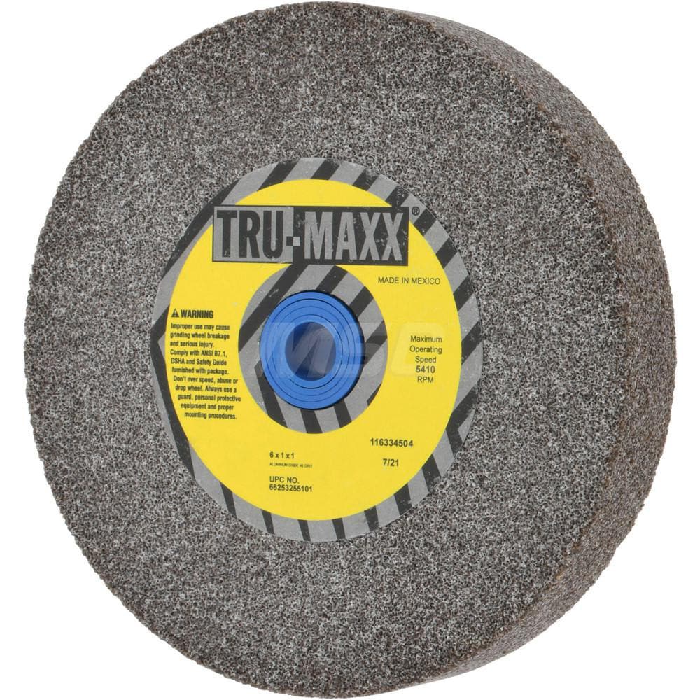 Tru-Maxx 66253255101 Bench & Pedestal Grinding Wheel: 6" Dia, 1" Thick, 1" Hole Dia, Aluminum Oxide Image