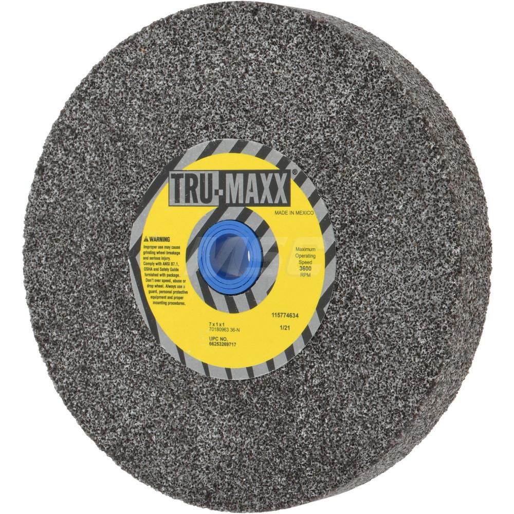 Tru-Maxx 66253269717 Bench & Pedestal Grinding Wheel: 7" Dia, 1" Thick, 1" Hole Dia, Aluminum Oxide Image