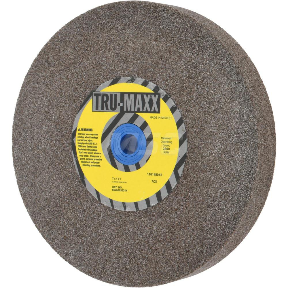 Tru-Maxx 66253255214 Bench & Pedestal Grinding Wheel: 7" Dia, 1" Thick, 1" Hole Dia, Aluminum Oxide Image