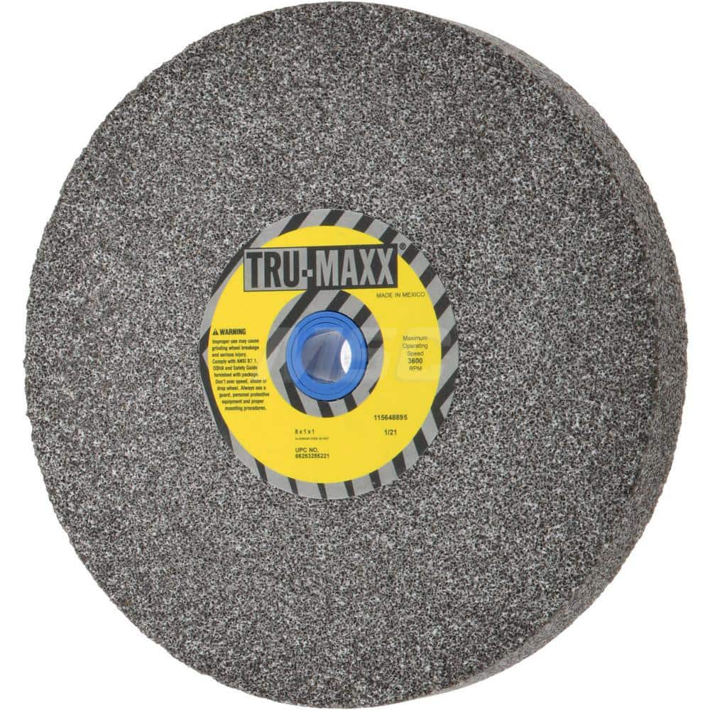 Tru-Maxx 66253255221 Bench & Pedestal Grinding Wheel: 8" Dia, 1" Thick, 1" Hole Dia, Aluminum Oxide 