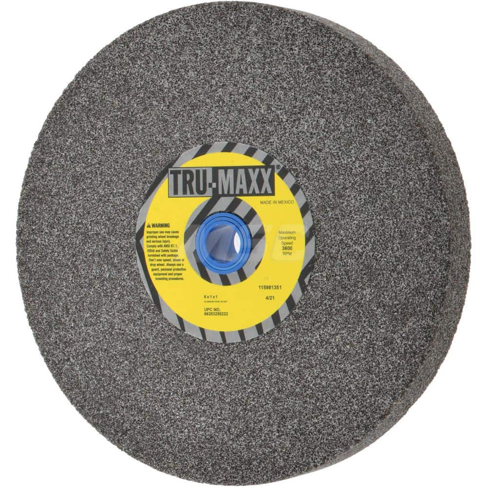 Tru-Maxx 66253255222 Bench & Pedestal Grinding Wheel: 8" Dia, 1" Thick, 1" Hole Dia, Aluminum Oxide 