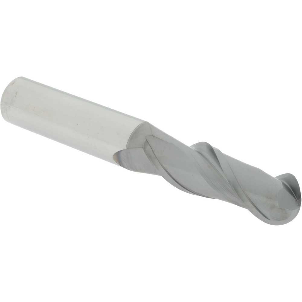 Accupro 12179139 Ball End Mill: 0.75" Dia, 2.25" LOC, 2 Flute, Solid Carbide 