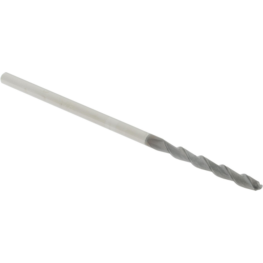 Accupro 12178572 Ball End Mill: 0.125" Dia, 1" LOC, 2 Flute, Solid Carbide 