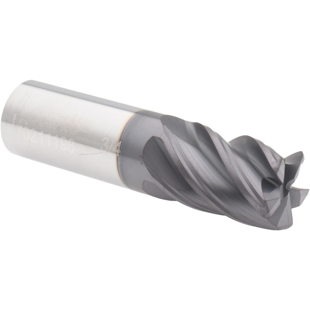 12177682 Corner Radius End Mill: 3/4" Dia, 1" LOC, 0.06" Radius, 5 Flutes, Solid Carbide  
