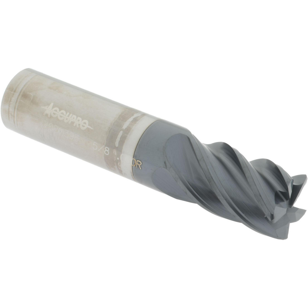 12178675 Corner Radius End Mill: 5/8" Dia, 7/8" LOC, 0.03" Radius, 5 Flutes, Solid Carbide  