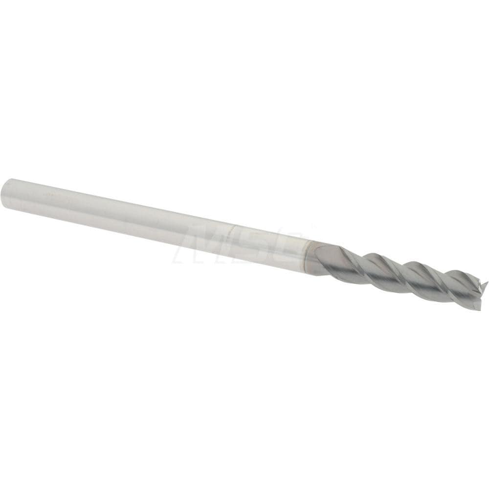 Accupro 12178944 Square End Mill: 1/4 Dia, 1 LOC, 1/4 Shank Dia, 4 OAL, 3 Flutes, Solid Carbide 