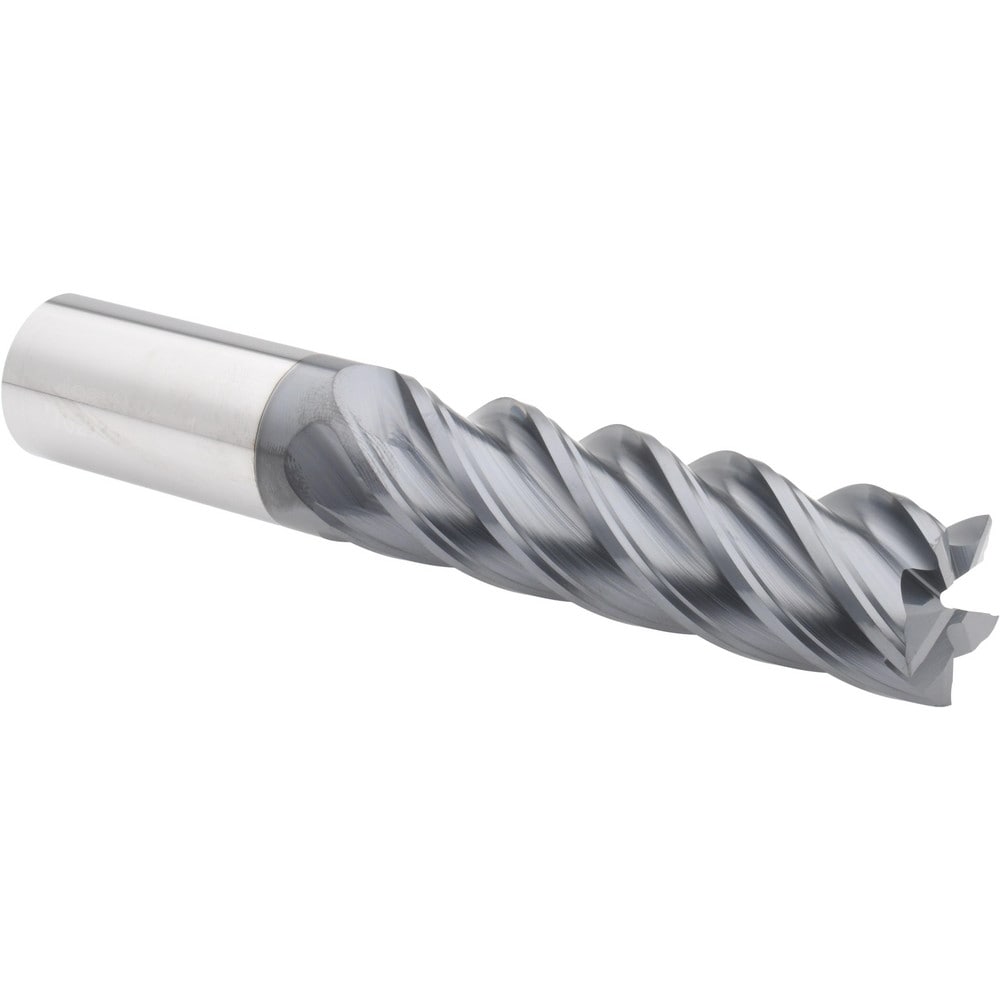 Accupro 12180766 Square End Mill: 1 Dia, 3-3/8 LOC, 1 Shank Dia, 6 OAL, 5 Flutes, Solid Carbide 