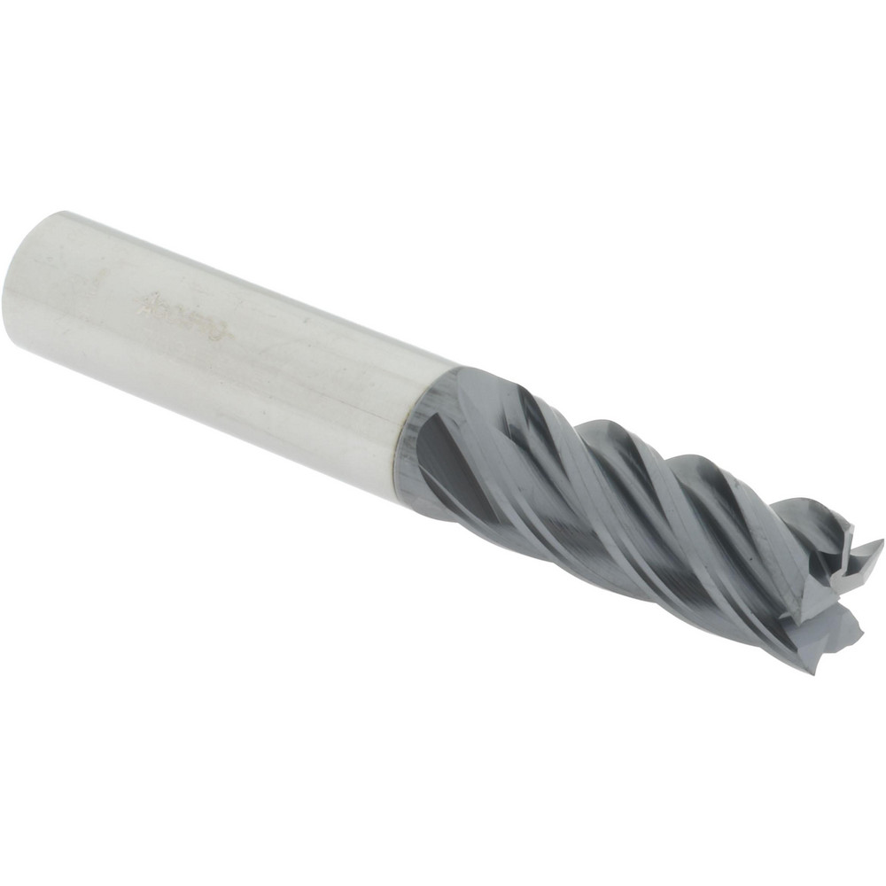 12180734 Square End Mill: 7/16 Dia, 1 LOC, 7/16 Shank Dia, 2-3/4 OAL, 5 Flutes, Solid Carbide  