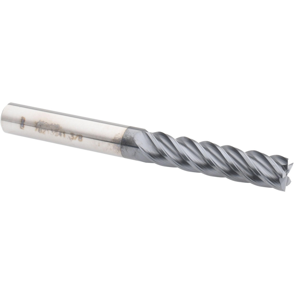12180732 Square End Mill: 3/8 Dia, 1-1/2 LOC, 3/8 Shank Dia, 3-1/2 OAL, 5 Flutes, Solid Carbide  