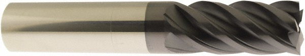 12180738 Square End Mill: 1/2" Dia, 5/8" LOC, 5 Flutes, Solid Carbide  
