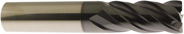 Accupro 12180652 Corner Radius End Mill: 1" Dia, 2-3/4" LOC, 0.06" Radius, 4 Flutes, Solid Carbide 