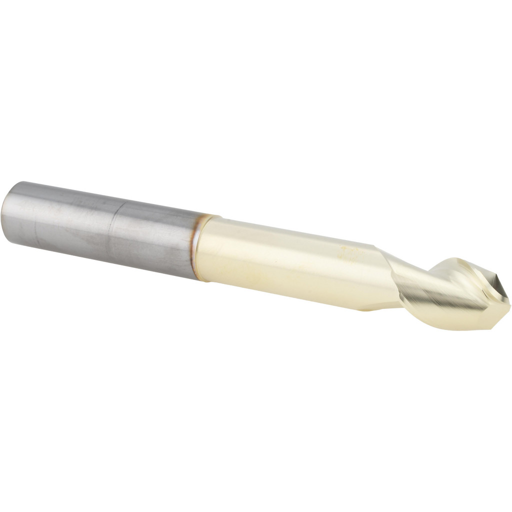 Accupro High Performance Milling Ball End Mill: 3/4" Dia, 1" LOC, 2 Flute, Solid Carbide - 6" OAL, 3/4" Shank Dia, 45 deg Helix, ZrN Finish, Single