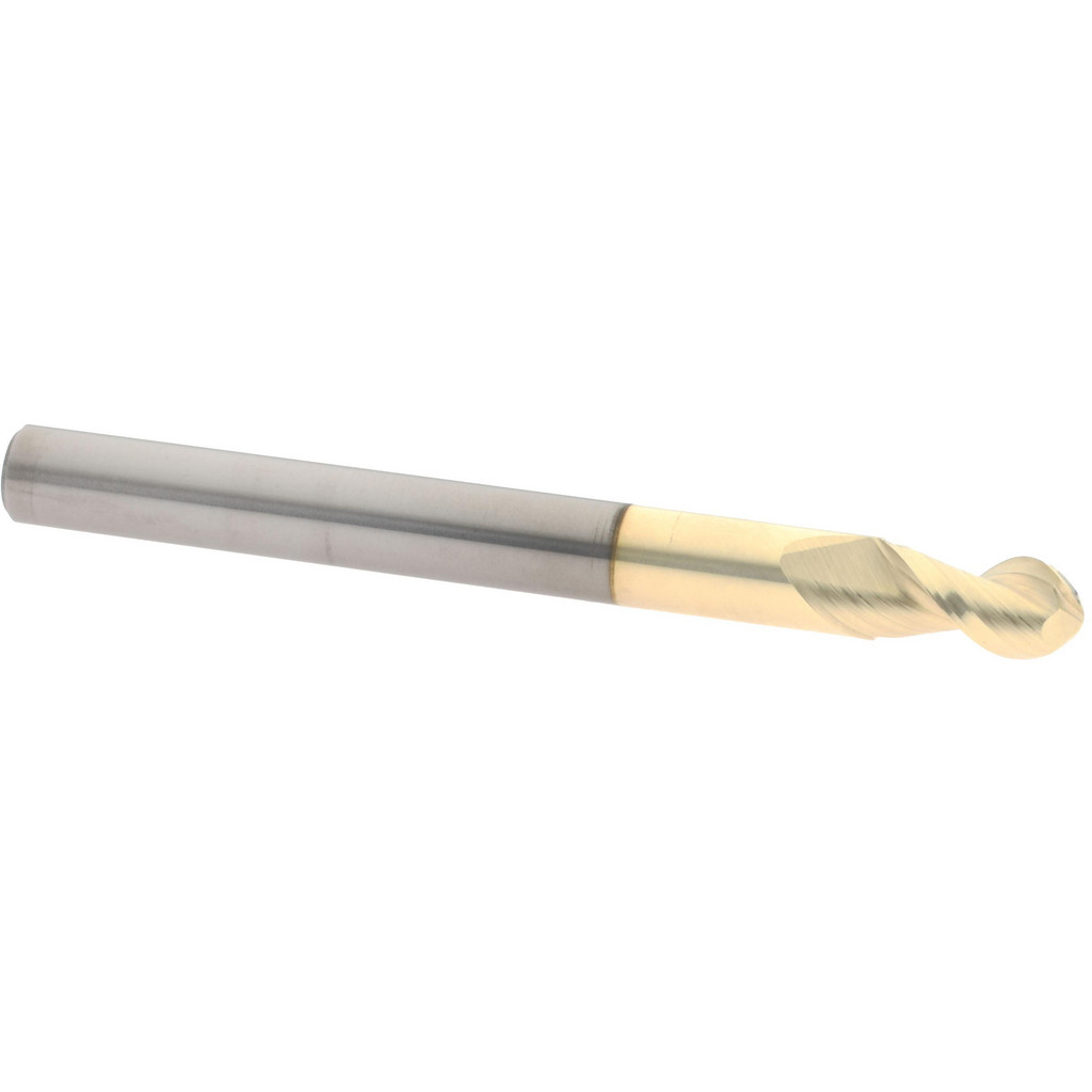 313573 Ball End Mill: 3/16" Dia, 5/16" LOC, 2 Flute, Solid Carbide  