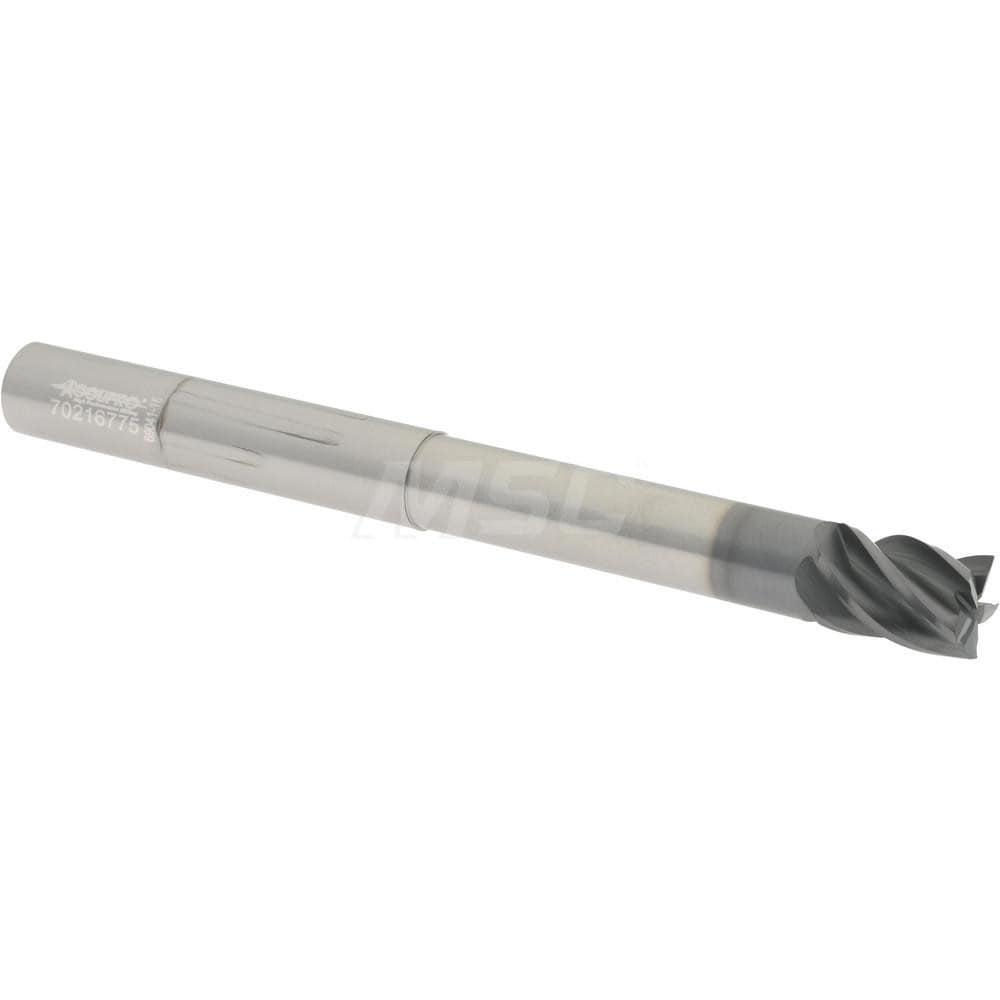 Accupro 546N3750C11 Square End Mill: 3/8 Dia, 1/2 LOC, 3/8 Shank Dia, 4 OAL, 5 Flutes, Solid Carbide 