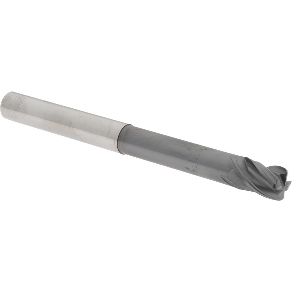 Accupro 436N3750-060C11 Corner Radius End Mill: 3/8" Dia, 1/2" LOC, 0.06" Radius, 4 Flutes, Solid Carbide 