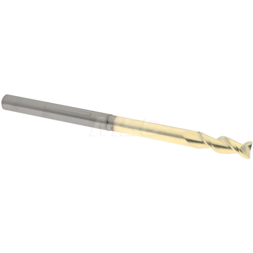 Accupro 25025012NS34015 Corner Radius End Mill: 1/4" Dia, 3/4" LOC, 0.015" Radius, 2 Flutes, Solid Carbide 