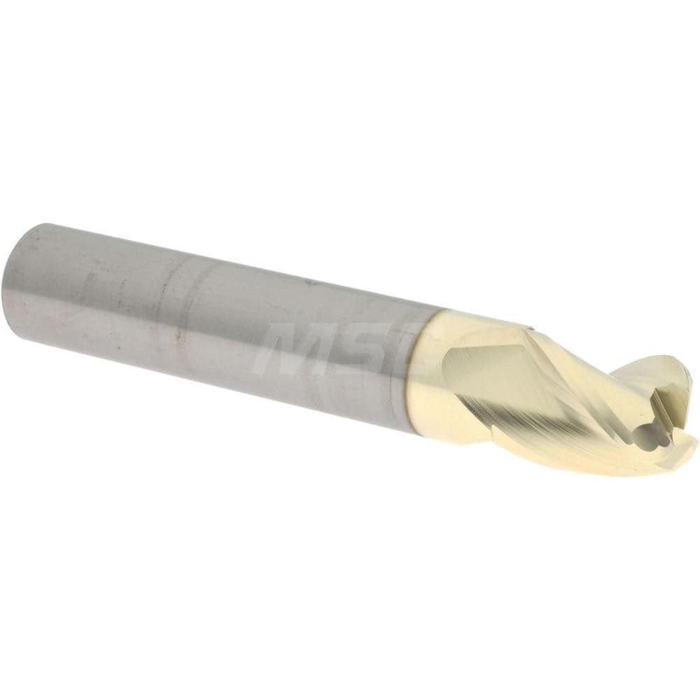 Accupro 350-50010-125C5 Corner Radius End Mill: 1/2" Dia, 5/8" LOC, 1/8" Radius, 3 Flutes, Solid Carbide 