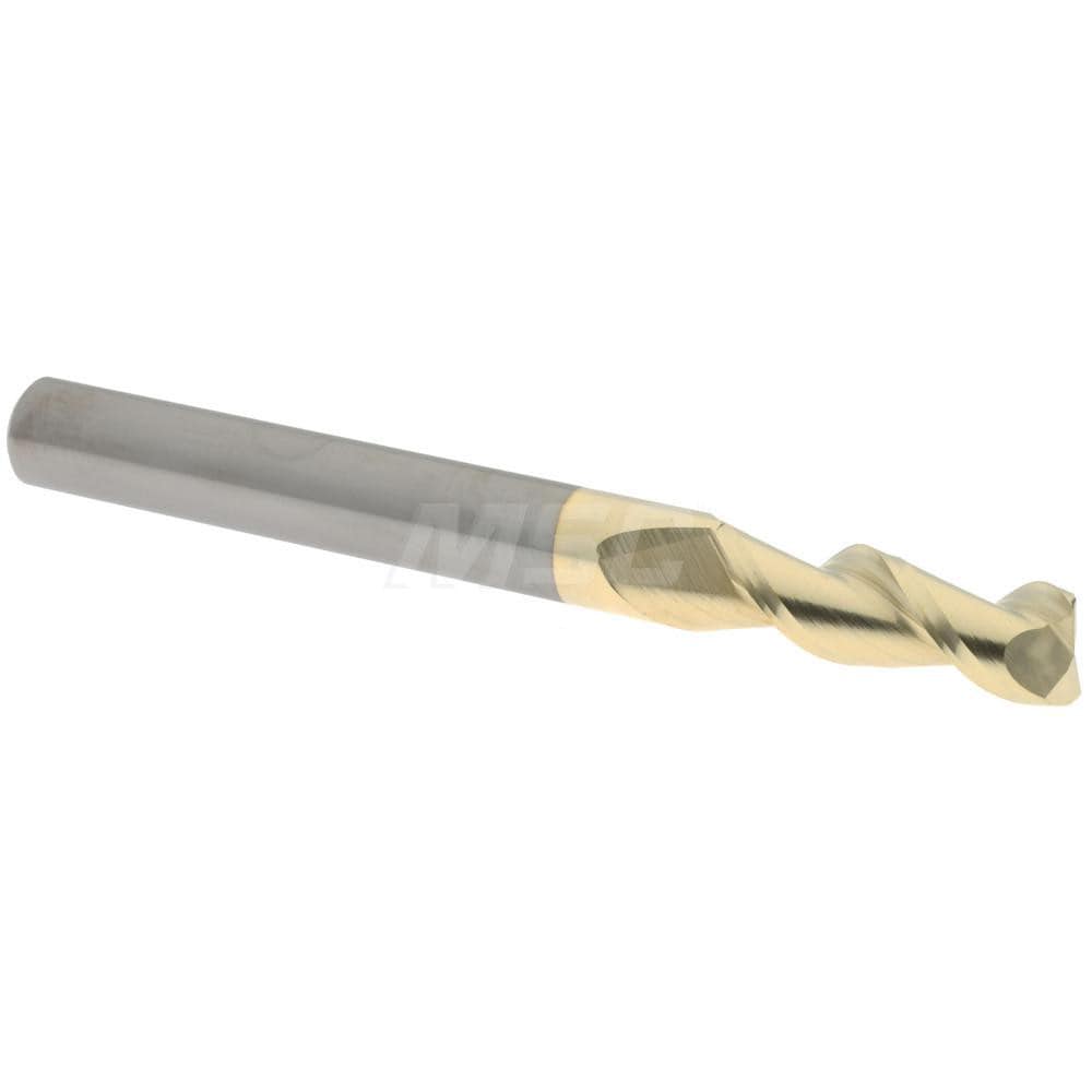 Accupro 250-25012-020C5 Corner Radius End Mill: 1/4" Dia, 3/4" LOC, 0.02" Radius, 2 Flutes, Solid Carbide 