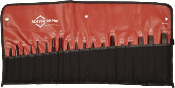 Mayhew Tools 61019 19 Piece Punch and Chisel Set