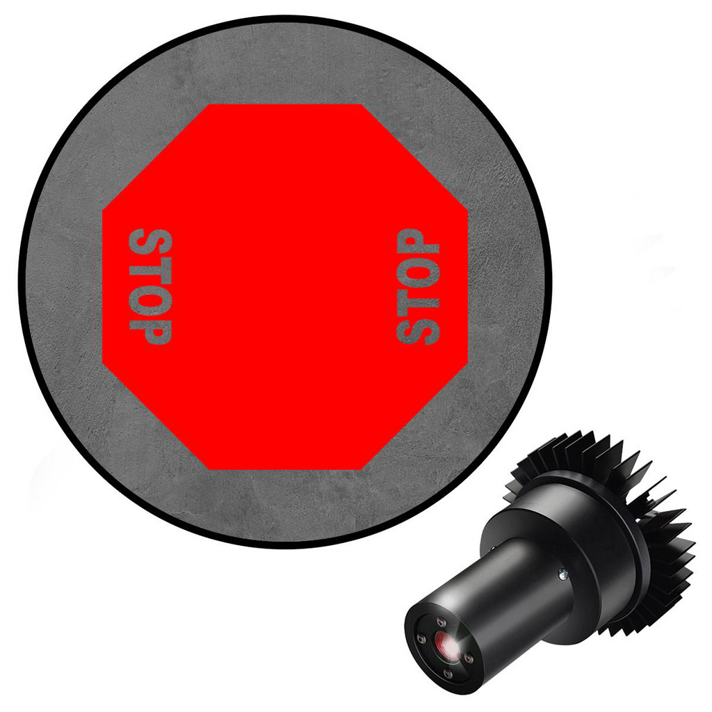 Stop Visual Sign Widget Visual Workplace - LED Sign Projectors: Sign Type: Stop; Legend: 2-WAY ...