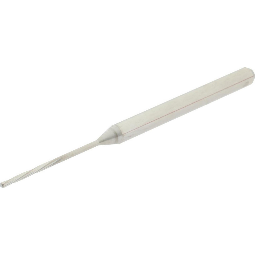 Hertel MR34-0354.281 Chucking Reamer: 0.9 mm Dia, 50 mm OAL, 7 mm Flute Length, Spiral Flute, Straight Shank, Solid Carbide Image