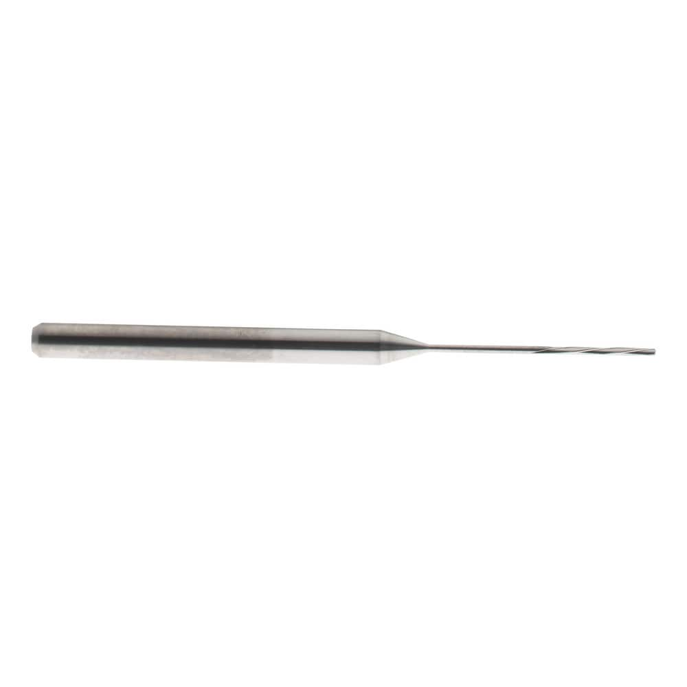 Chucking Reamer: 0.8 mm Dia, 50 mm OAL, 7 mm Flute Length, Spiral Flute,  Straight Shank, Solid Carbide