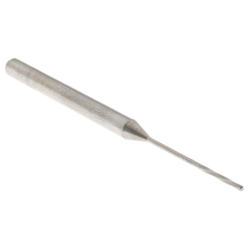 Chucking Reamer: 0.77 mm Dia, 50 mm OAL, 7 mm Flute Length, Spiral Flute, Straight Shank, Solid Carbide