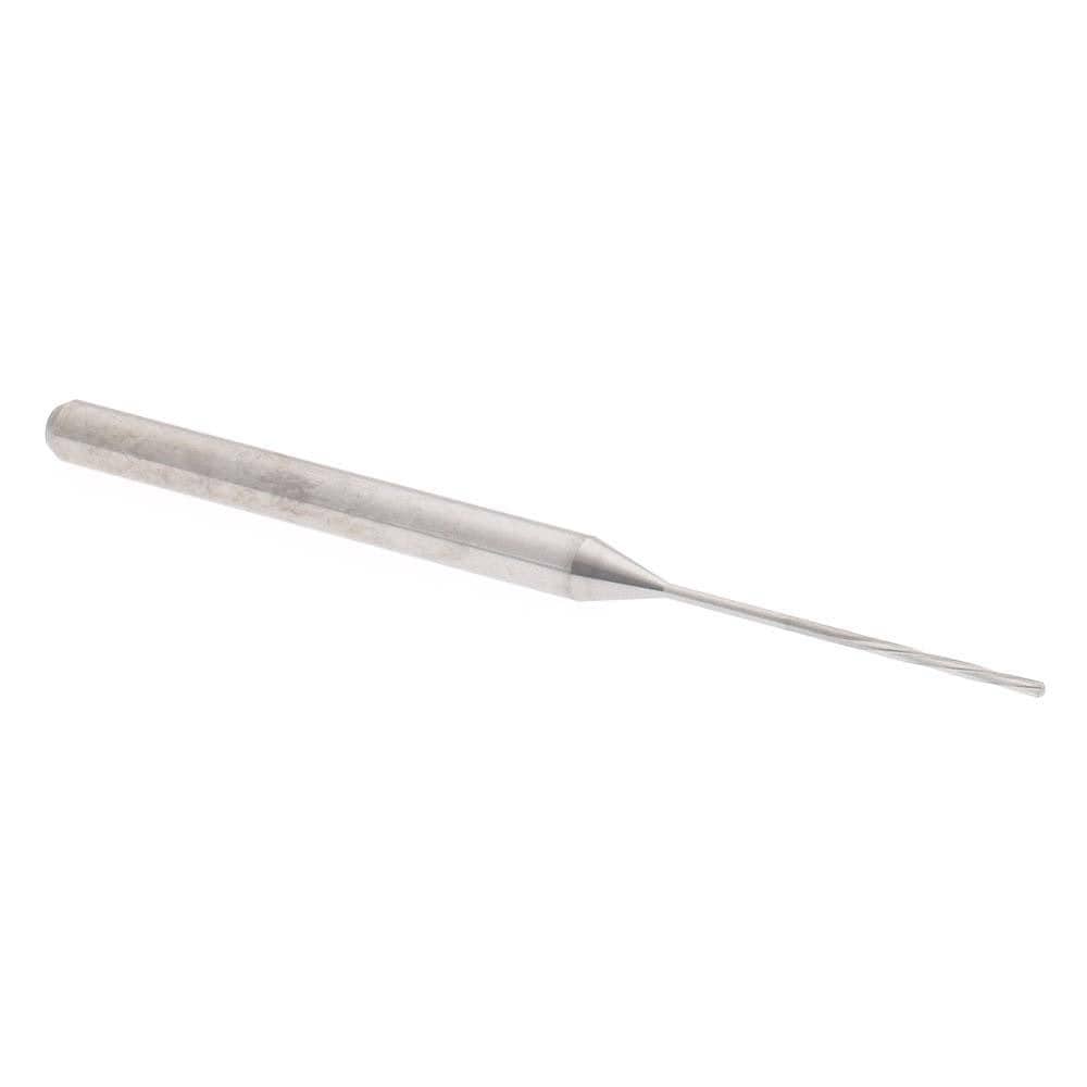 Chucking Reamer: 0.71 mm Dia, 50 mm OAL, 7 mm Flute Length, Spiral Flute, Straight Shank, Solid Carbide