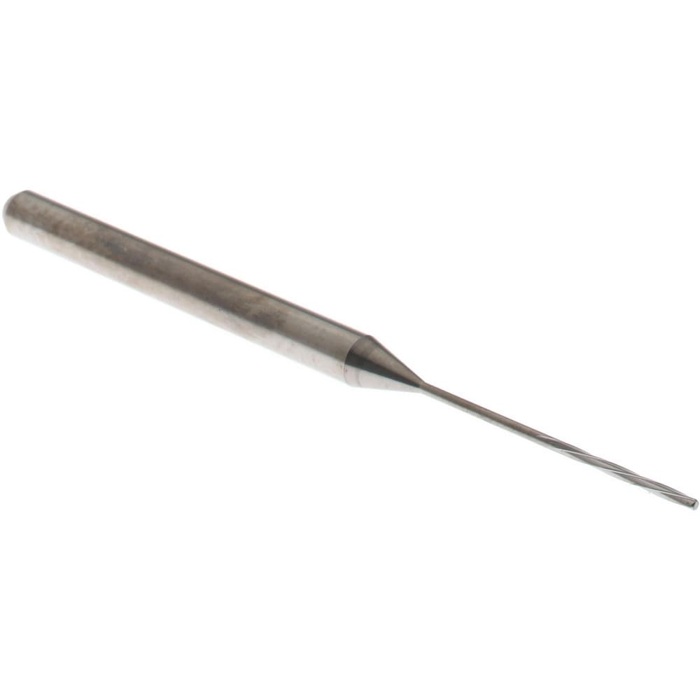 Chucking Reamer: 0.68 mm Dia, 50 mm OAL, 7 mm Flute Length, Spiral Flute, Straight Shank, Solid Carbide