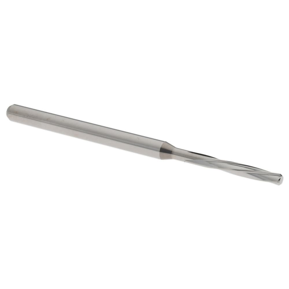 Chucking Reamer: 1.91 mm Dia, 50 mm OAL, 10 mm Flute Length, Spiral Flute, Straight Shank, Solid Carbide