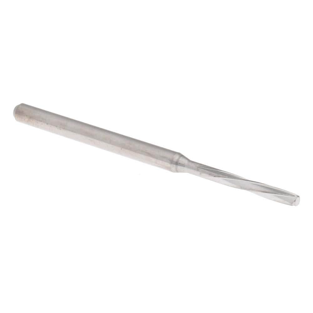 Chucking Reamer: 1.9 mm Dia, 50 mm OAL, 10 mm Flute Length, Spiral Flute, Straight Shank, Solid Carbide