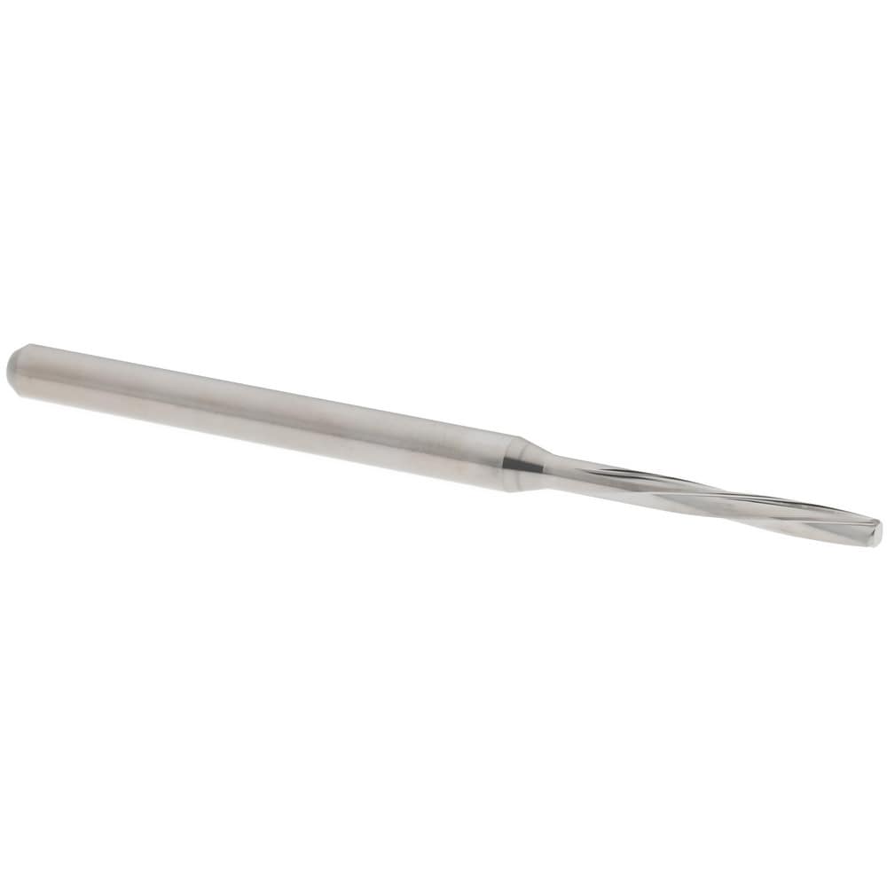 Chucking Reamer: 1.82 mm Dia, 50 mm OAL, 10 mm Flute Length, Spiral Flute, Straight Shank, Solid Carbide