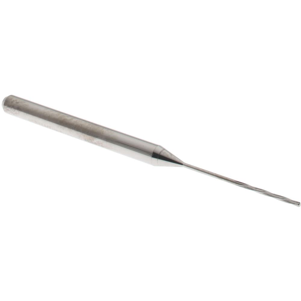 Chucking Reamer: 0.67 mm Dia, 50 mm OAL, 7 mm Flute Length, Spiral Flute, Straight Shank, Solid Carbide