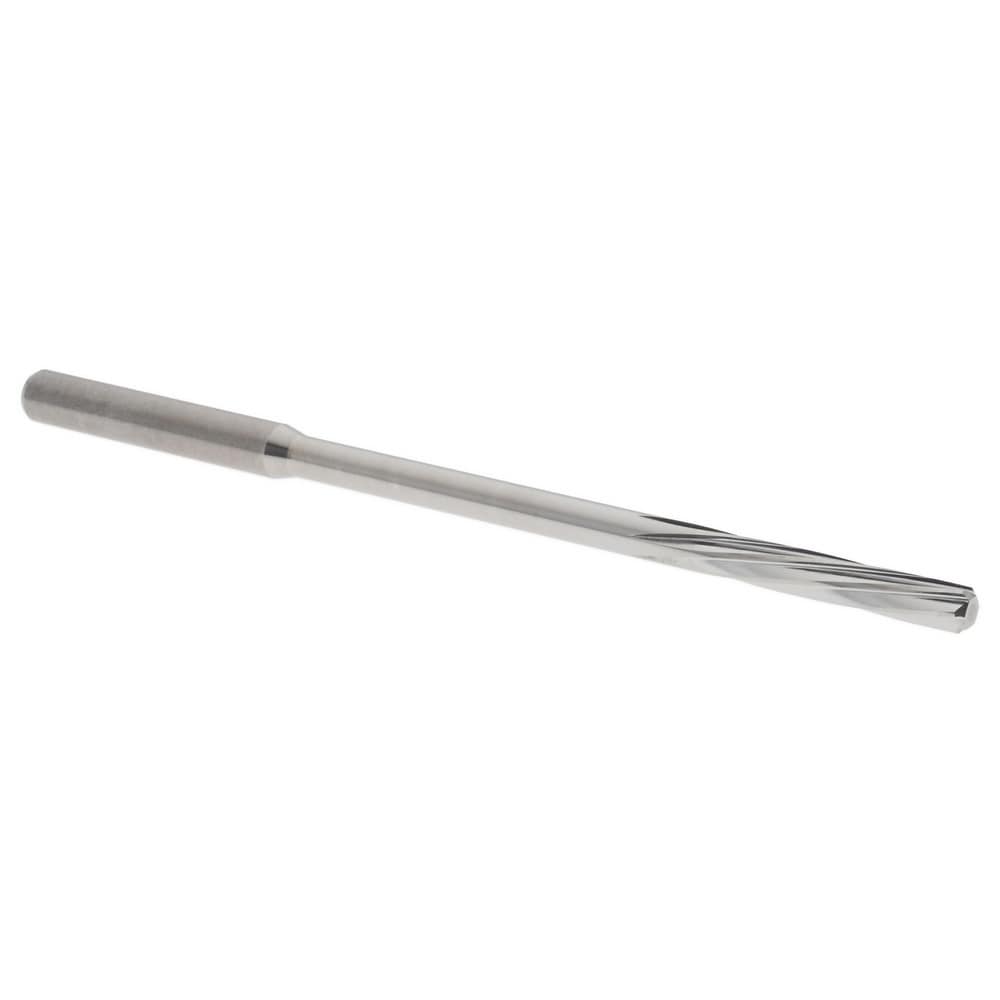 Chucking Reamer: 3.1 mm Dia, 75 mm OAL, 16 mm Flute Length, Spiral Flute, Straight Shank, Solid Carbide