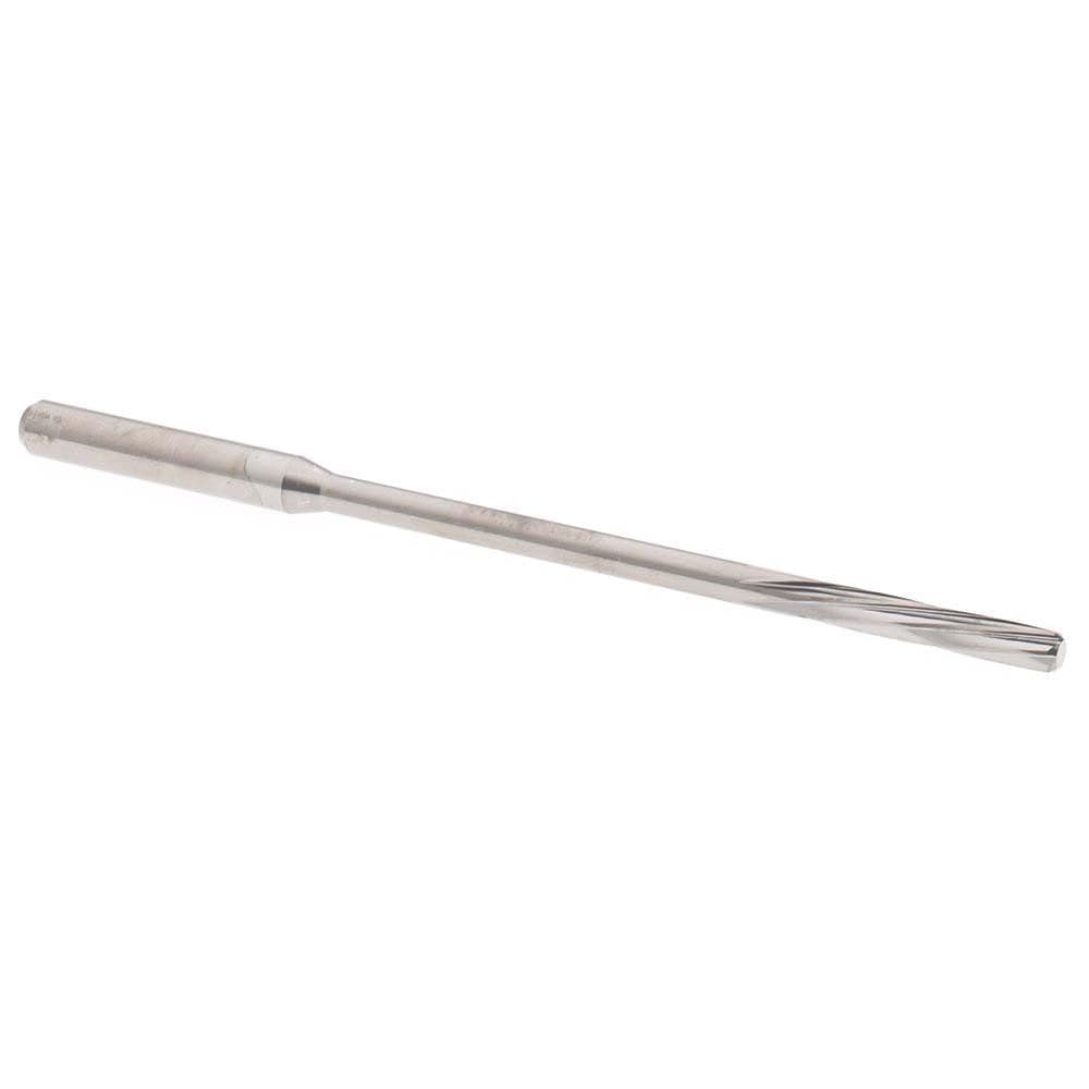 Hertel MR46-1063.563 Chucking Reamer: #36, 75 mm OAL, 14 mm Flute Length, Spiral Flute, Straight Shank, Solid Carbide Image