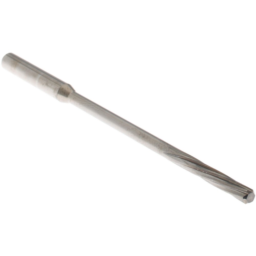 Chucking Reamer: #37, 75 mm OAL, 14 mm Flute Length, Spiral Flute, Straight Shank, Solid Carbide
