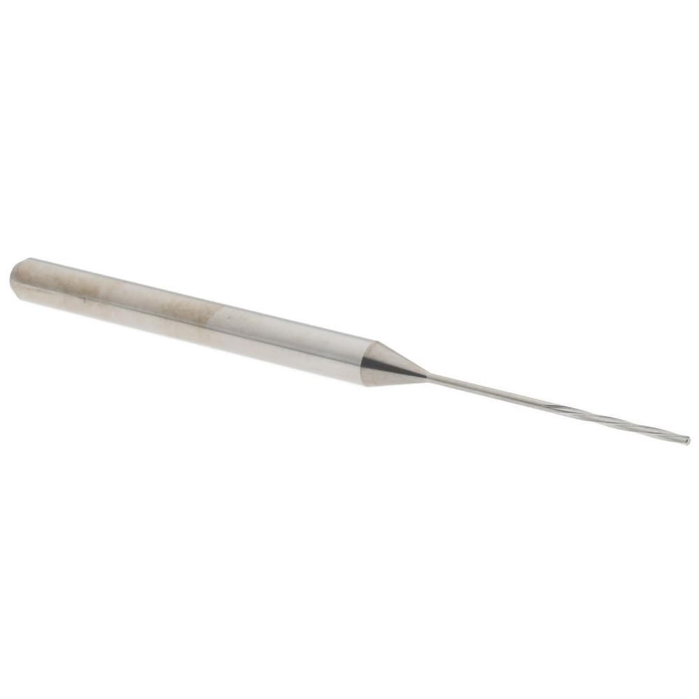 Chucking Reamer: 0.64 mm Dia, 50 mm OAL, 7 mm Flute Length, Spiral Flute, Straight Shank, Solid Carbide