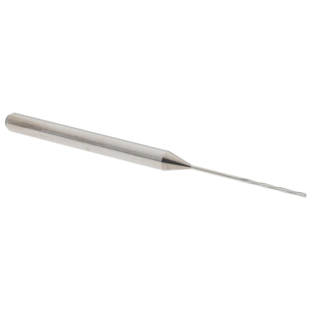 Chucking Reamer: 0.63 mm Dia, 50 mm OAL, 7 mm Flute Length, Spiral Flute, Straight Shank, Solid Carbide
