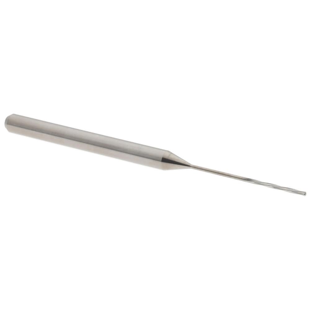 Chucking Reamer: 0.65 mm Dia, 50 mm OAL, 7 mm Flute Length, Spiral Flute, Straight Shank, Solid Carbide
