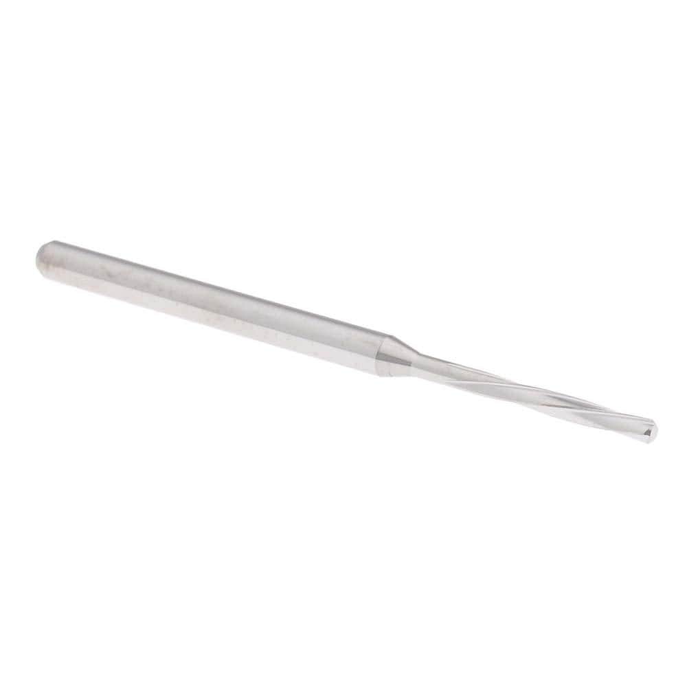 Chucking Reamer: 1.69 mm Dia, 50 mm OAL, 10 mm Flute Length, Spiral Flute, Straight Shank, Solid Carbide