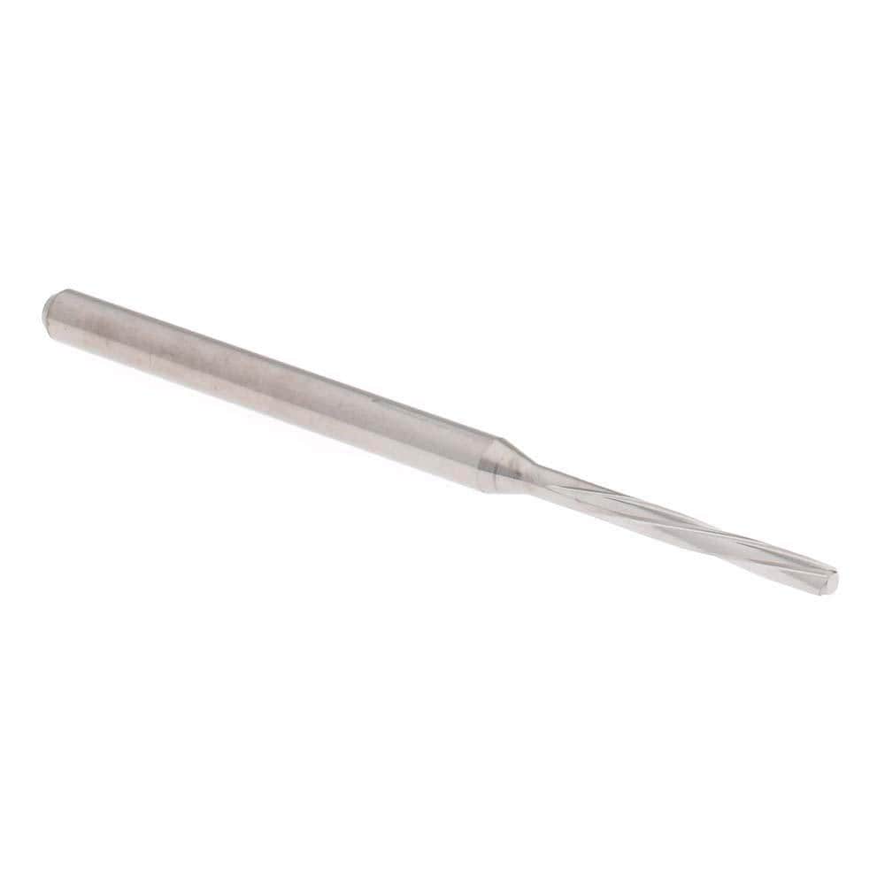 Chucking Reamer: 1.68 mm Dia, 50 mm OAL, 10 mm Flute Length, Spiral Flute, Straight Shank, Solid Carbide