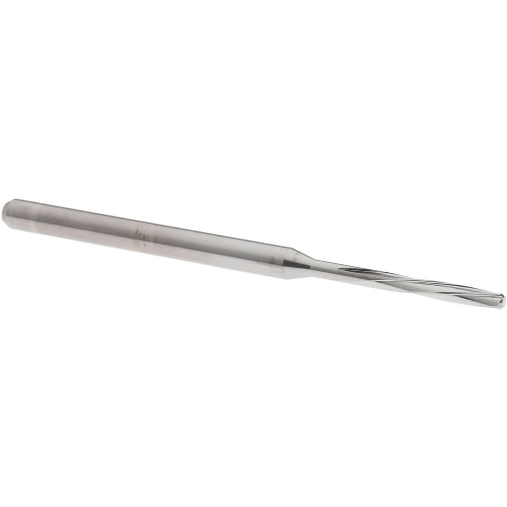 Chucking Reamer: 1.65 mm Dia, 50 mm OAL, 10 mm Flute Length, Spiral Flute, Straight Shank, Solid Carbide