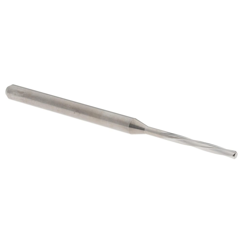 Chucking Reamer: 1.46 mm Dia, 50 mm OAL, 10 mm Flute Length, Spiral Flute, Straight Shank, Solid Carbide