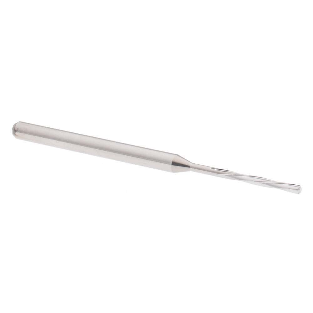 Chucking Reamer: 1.35 mm Dia, 50 mm OAL, 10 mm Flute Length, Spiral Flute, Straight Shank, Solid Carbide